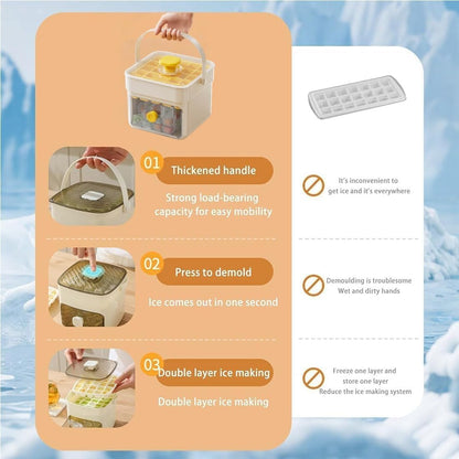 𝑺𝑪𝑵𝑫𝑹® 2026 EasyChill Ice Cube Maker — 48 Cubes, One Press, No Mess