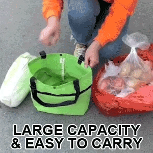 🏆Foldable Shopping Bag with Wheels, 2-in-1 Foldable Shopping Cart, Waterproof Rolling Grocery Tote with Sturdy Handle