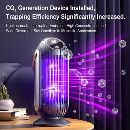 ⚡⚡Portable Dual-Sided UV Mosquito Killer Lamp with CO₂ Attraction, 4000mAh Rechargeable Battery, USB Type-C Charging, Dusk-to-Dawn Sensor for Indoor & Outdoor Use, Patios, Bedrooms and Camping