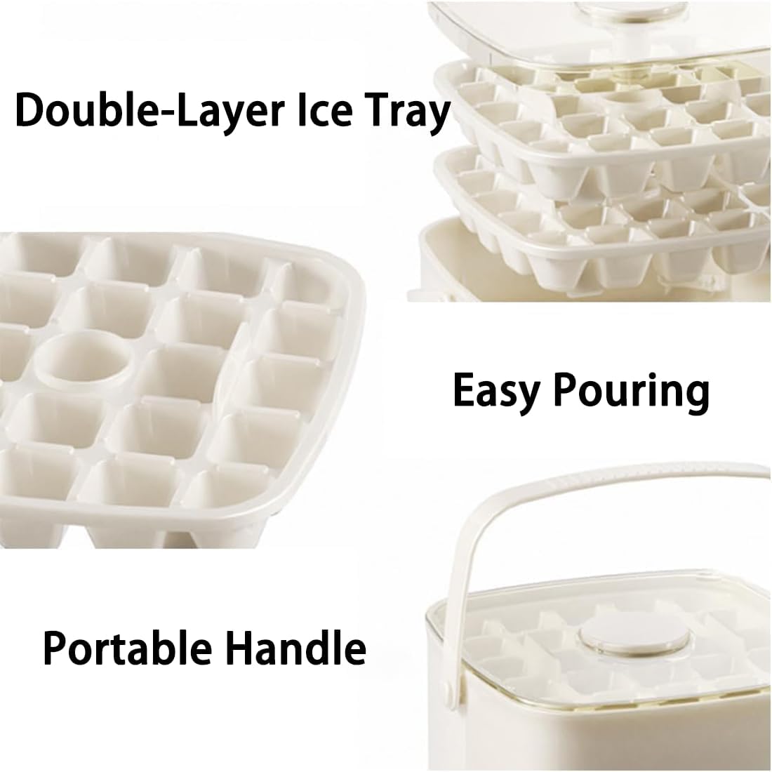 𝑺𝑪𝑵𝑫𝑹® 2026 EasyChill Ice Cube Maker — 48 Cubes, One Press, No Mess