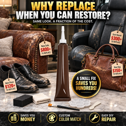 Leather & Vinyl Repair Color Kit – Restore Worn, Faded & Scuffed Surfaces