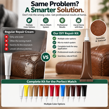 Leather & Vinyl Repair Color Kit – Restore Worn, Faded & Scuffed Surfaces