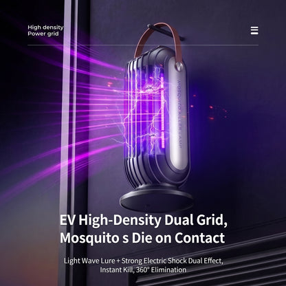 ⚡⚡Portable Dual-Sided UV Mosquito Killer Lamp with CO₂ Attraction, 4000mAh Rechargeable Battery, USB Type-C Charging, Dusk-to-Dawn Sensor for Indoor & Outdoor Use, Patios, Bedrooms and Camping