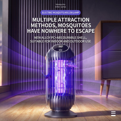 ⚡⚡Portable Dual-Sided UV Mosquito Killer Lamp with CO₂ Attraction, 4000mAh Rechargeable Battery, USB Type-C Charging, Dusk-to-Dawn Sensor for Indoor & Outdoor Use, Patios, Bedrooms and Camping