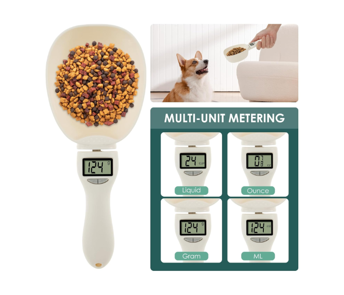 Digital Measuring Spoon Scale – 4 in 1 Electronic Kitchen Spoon with LED Display | Food, Coffee, Baking &amp; Pet Food Scale