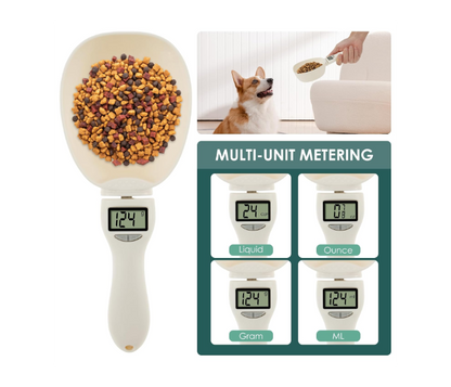 Digital Measuring Spoon Scale – 4 in 1 Electronic Kitchen Spoon with LED Display | Food, Coffee, Baking &amp; Pet Food Scale