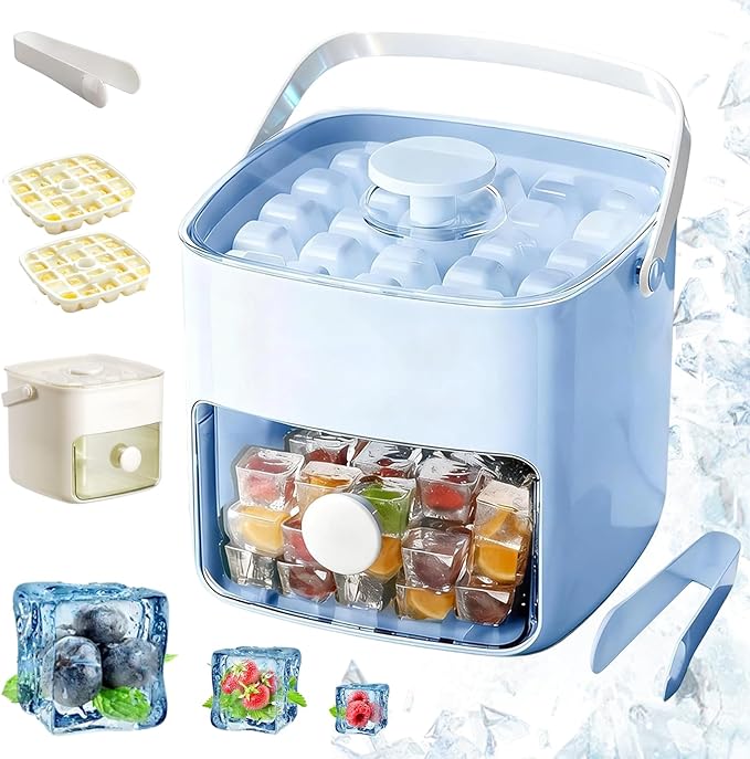 𝑺𝑪𝑵𝑫𝑹® 2026 EasyChill Ice Cube Maker — 48 Cubes, One Press, No Mess