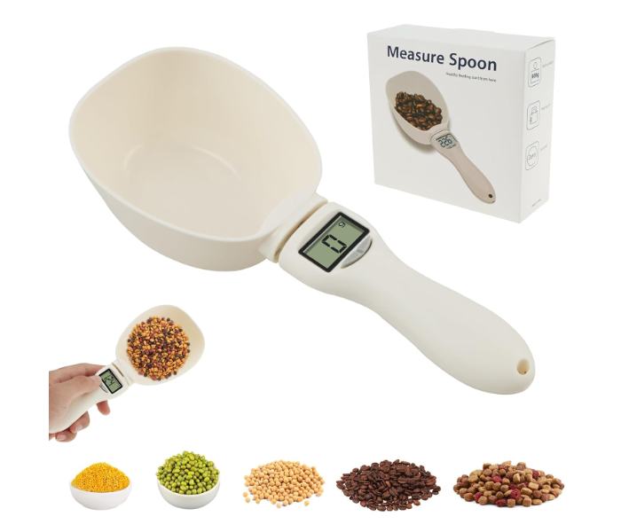 Digital Measuring Spoon Scale – 4 in 1 Electronic Kitchen Spoon with LED Display | Food, Coffee, Baking &amp; Pet Food Scale